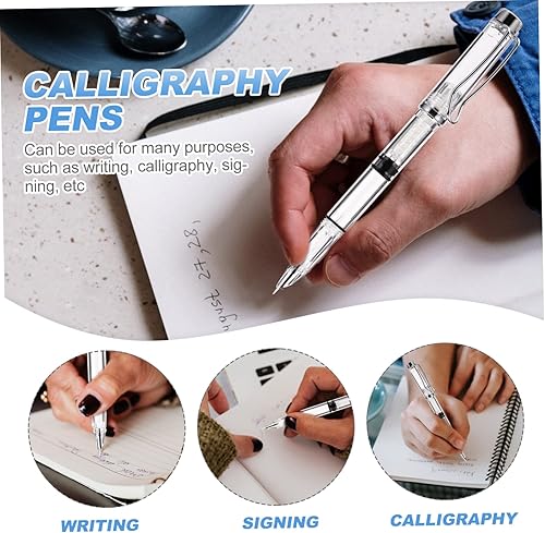 Miniatura 8 de STOBOK Pluma estilográfica clara 2pcs niños escuela papelería negocio niño metal