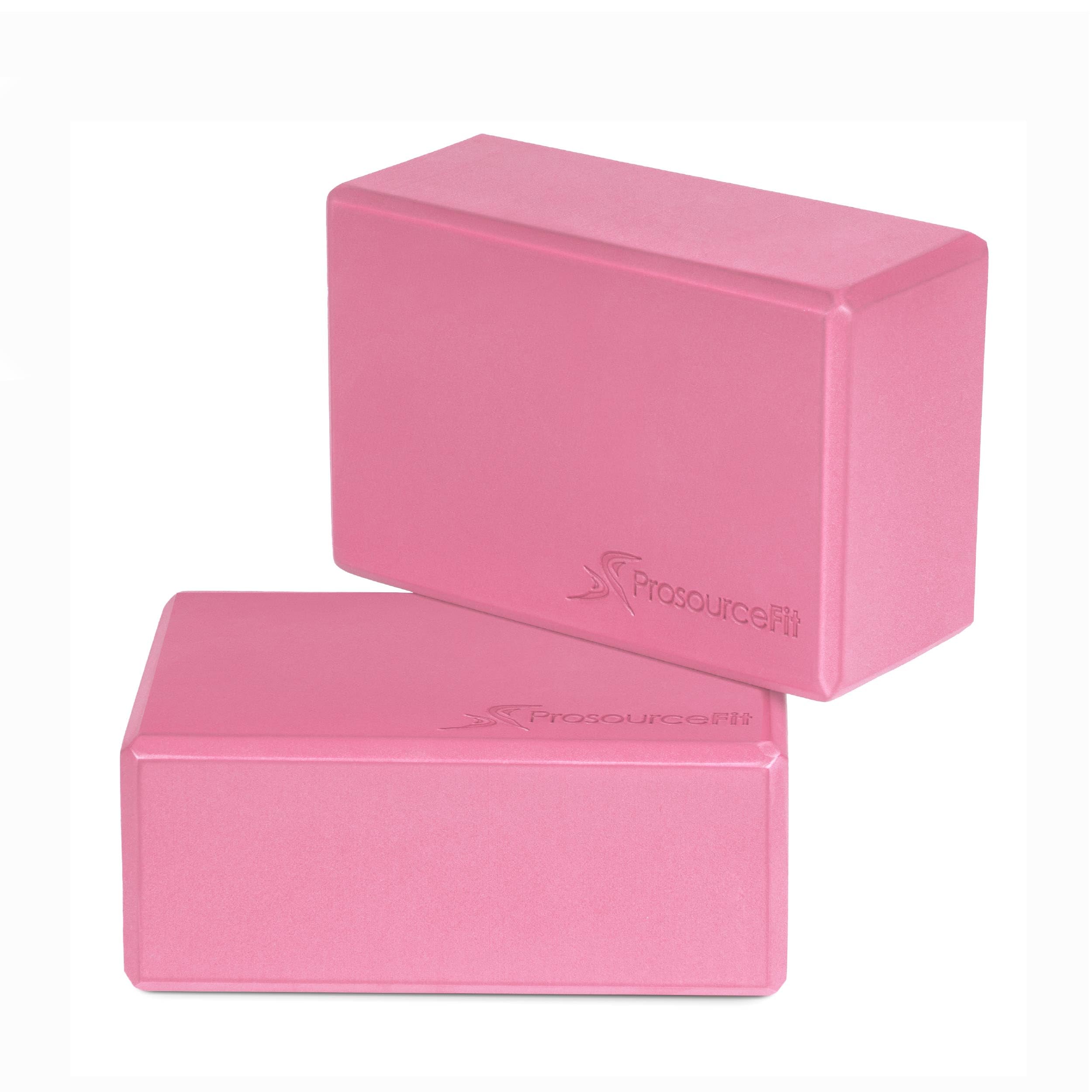 ProsourceFit Foam Yoga Blocks Set of 2, High Density EVA Yoga Bricks, Sturdy Yoga Prop Large Size 4”x 6” x 9”