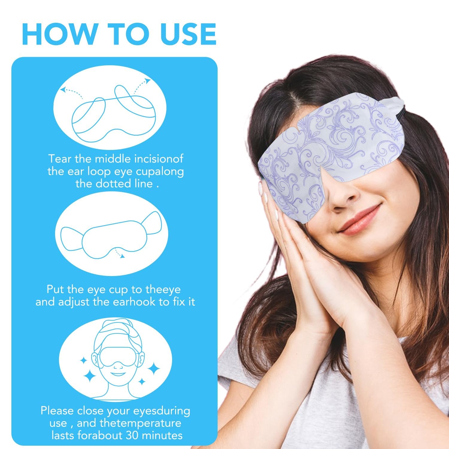 XPCARE Disposable Self-Heating Steam Eye Mask Warm Eye Compress