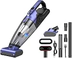 Nuvian VC036S Cordless Handheld Vacuum Cleaner – 2 Motor High Power, 12,000Pa Suction, 10 (400mAh) Battery, HEPA Filter, LED Light, Home, Car & Office Cleaning
