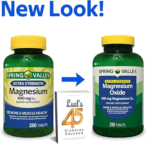 Miniatura 2 de Spring Valley - Tabletas de magnesio de 400 mg para la salud ósea y muscular, suplemento dietético, el mejor suplemento de magnesio para mujeres,