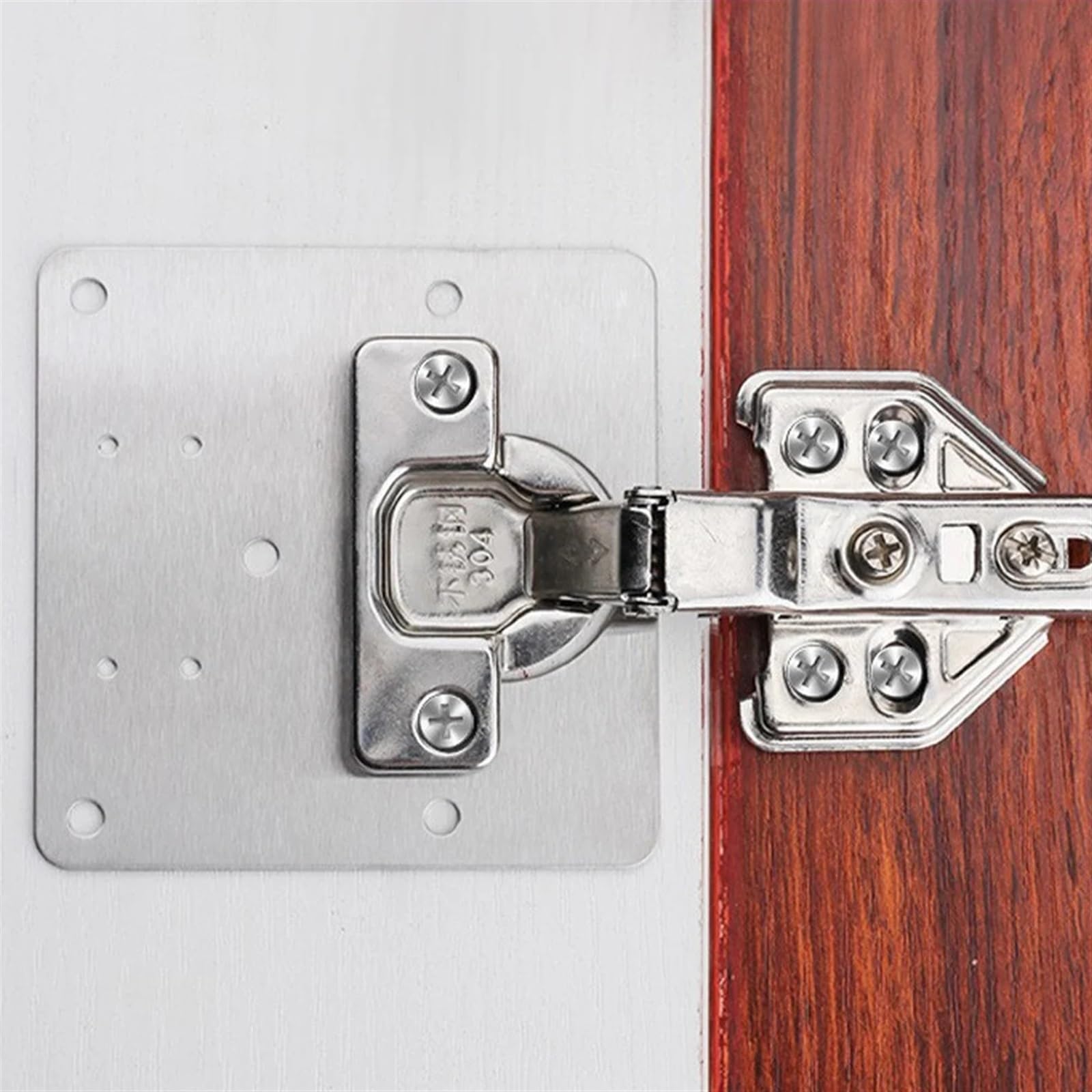 Ymuguegh One Color Hinge Repair Fixing Tool With Screws Kitchen Cabinet Door Hinge Repair Kit For Cabinet Wardrobe Doors(1Pcs)