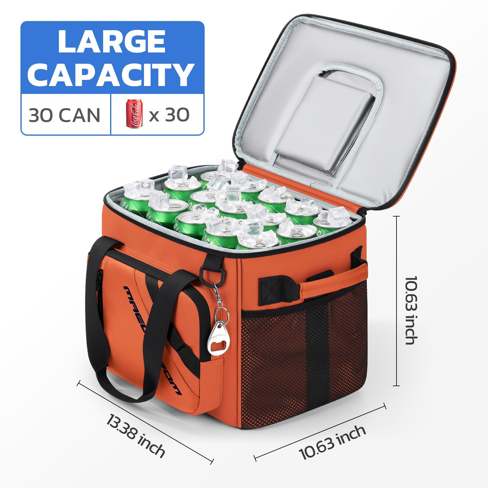 Maelstrom Kühltasche 25L, Faltbare isolierte Kühltasche mit Schnellzugriff | 5-Schicht-Isolierung, 16 Std. kalt, auslaufsicher, wasserdicht, mehrere Taschen, Flaschenöffner, Strand, Camping & Picknick