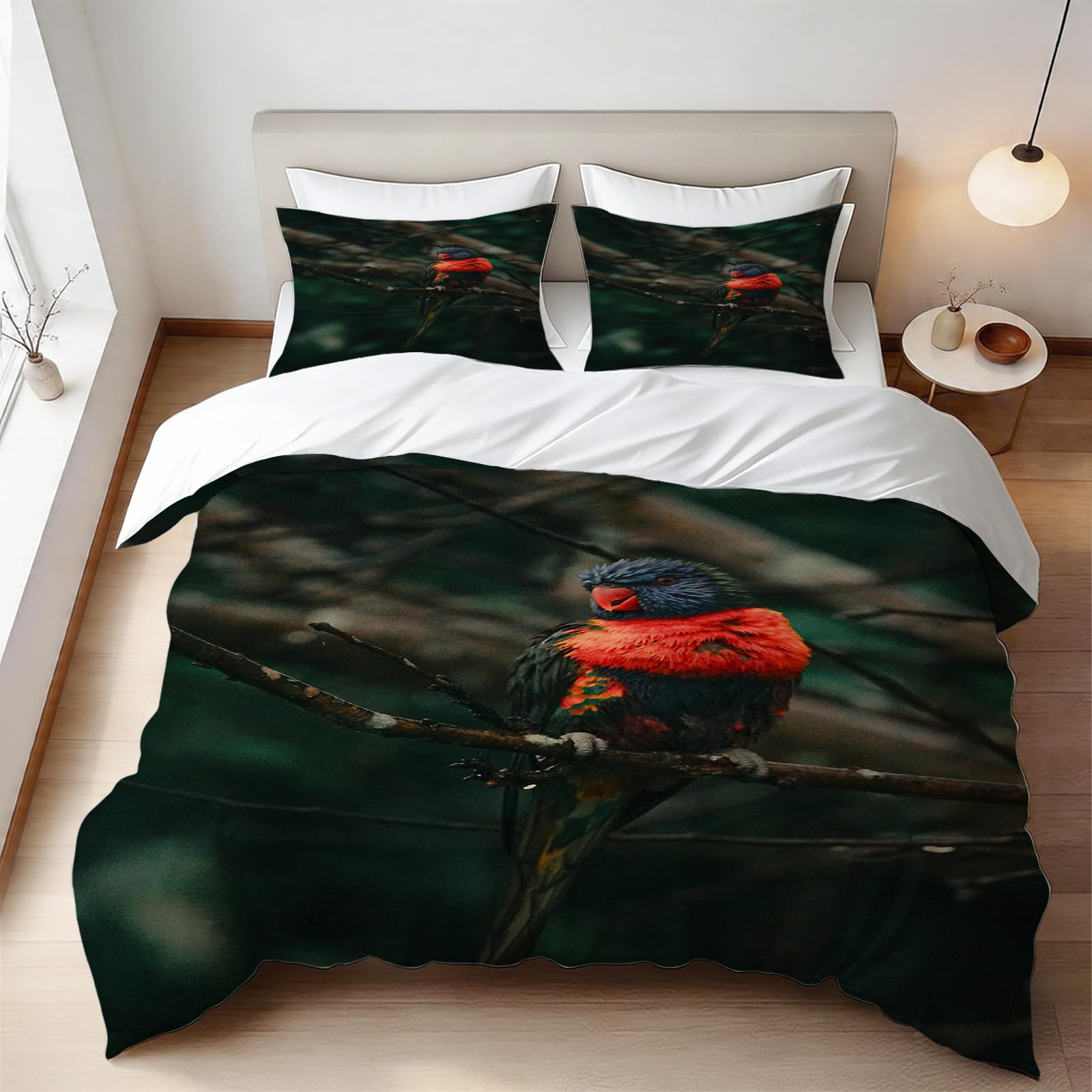 Parure de Lit Oiseaux Perroquet 200x200 Créez une Ambiance Tropicale dans Votre Chambre
