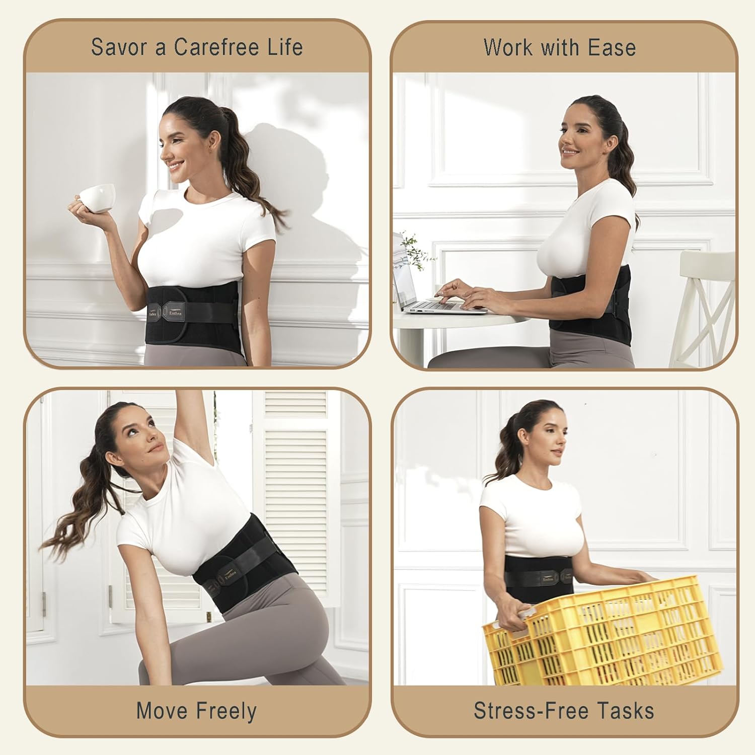 Copper Back Brace - Relief from Lower Back Pain, Unique SVA System for Proper Posture, Enhanced Ergonomic Pad with 10X Compression Support, Breathable and Comfortable Fit for Men and Women - Image 7