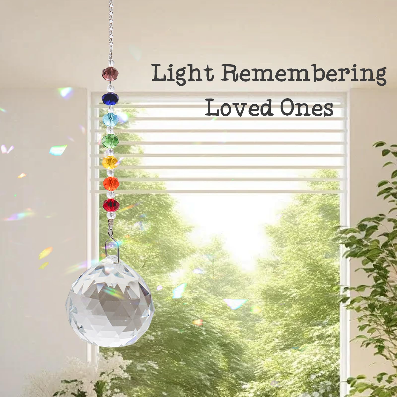 Sympathy Gifts for Loss of Loved One, Crystal Sun Catcher Rainbow Gifts, Unique Condolence Memorial for Loss of Mom Dad Dog, Ideal Grief Bereavement Miscarriage Gifts