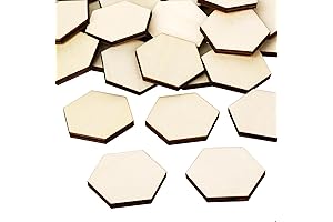 Unfinished Wood Hexagon Cutouts