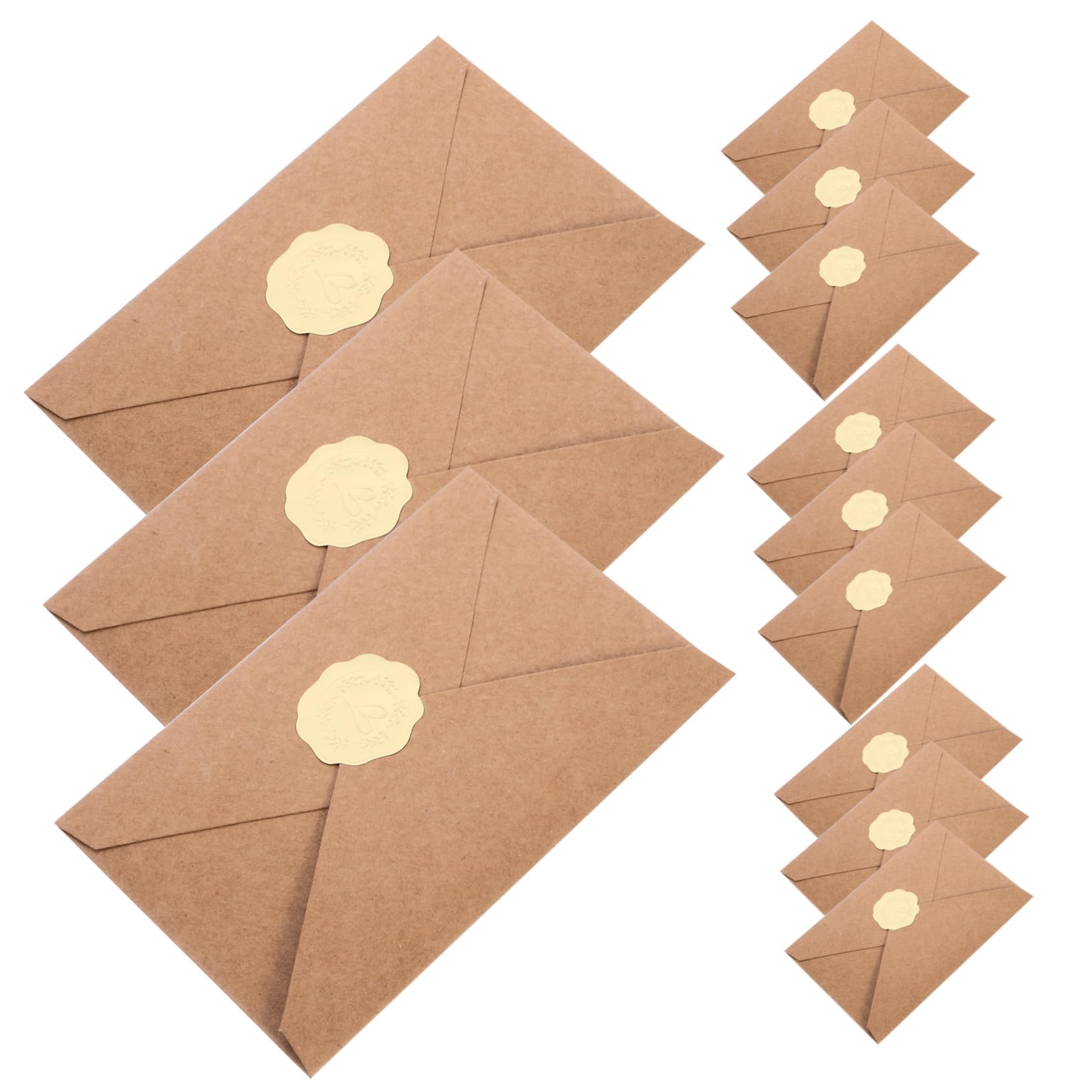 DOITOOL 4 Juegos Sobre De La Vendimia Sobres Pegatinas Accesorios Decoracion Para Bodas Decoración Suministro De Fiestas Accesorio Para Fiestas Suministros Para Festivales Papel