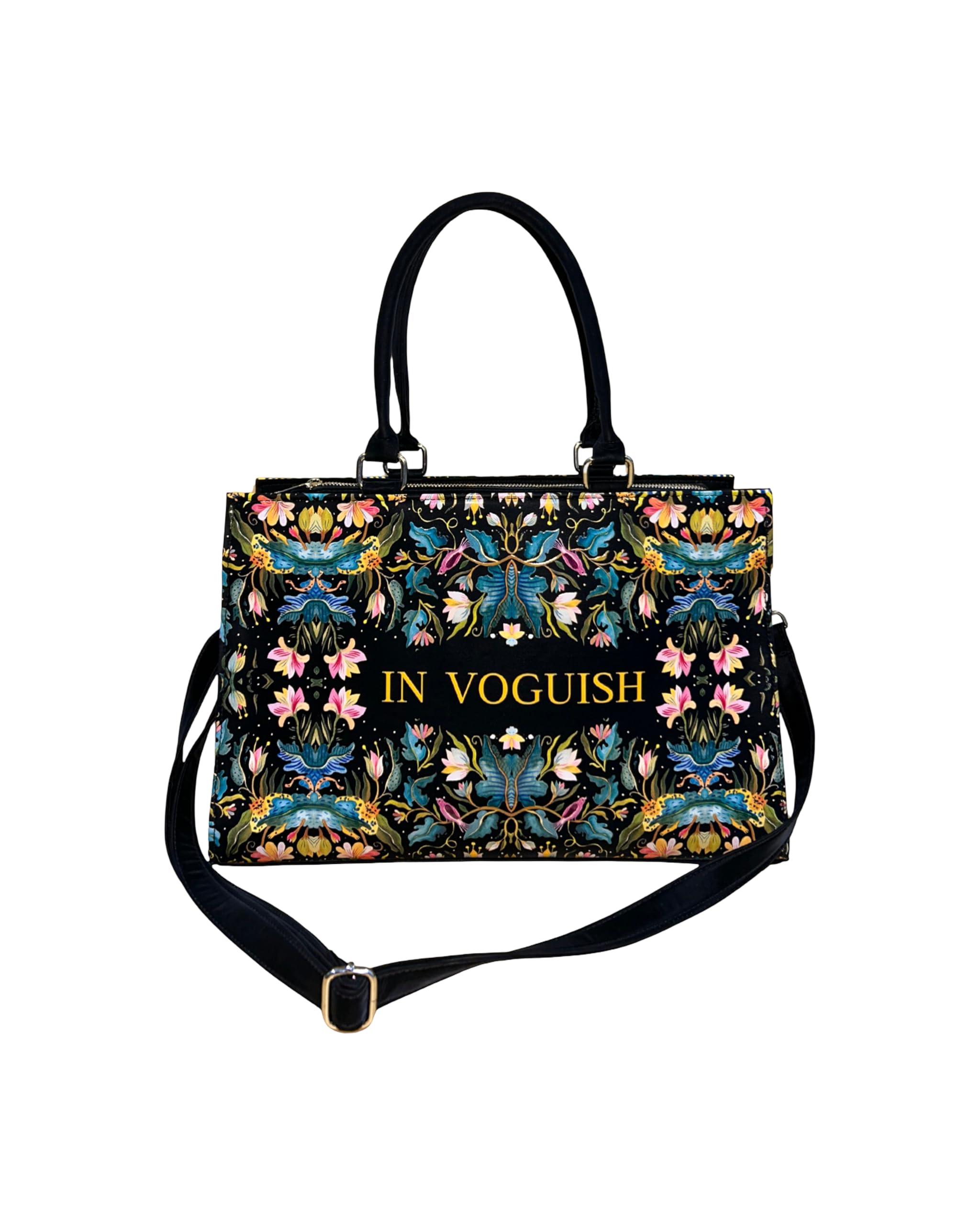 in voguish African Jungle Customized Tote Bag for Women – Personalized Name Tote | Vegan Leather Handbag with Attachable & detachable Sling belt, Office, College & Travel Shoulder Bag-picture-48