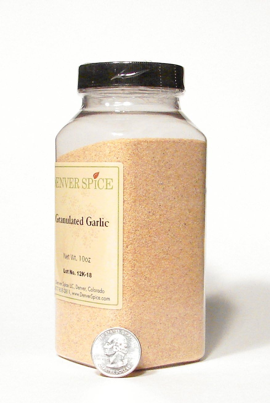 Garlic, Granulated- ( Case of 4 )Large Clear Easy Grip Jar