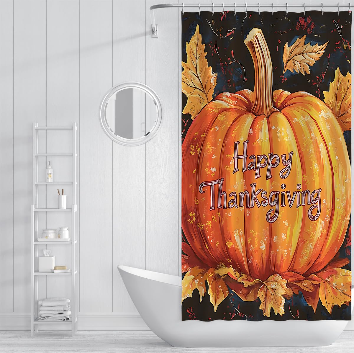 Cortina de Ducha Acción Gracias Calabaza Otoño Deko 120x200cm