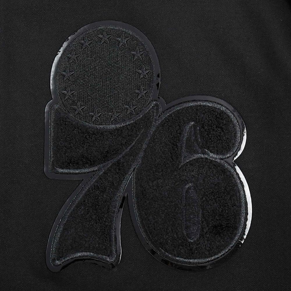 Pro Standard NBA mens Mens Nba Classic Triple Black Cotton Double Knit Full Zip Hoodie - Image 6