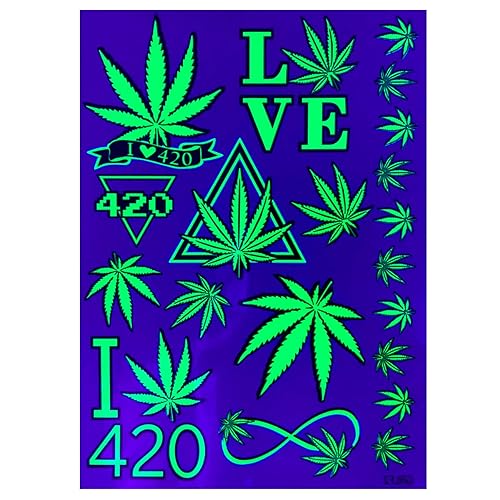 Tatuajes brillantes de luz negra