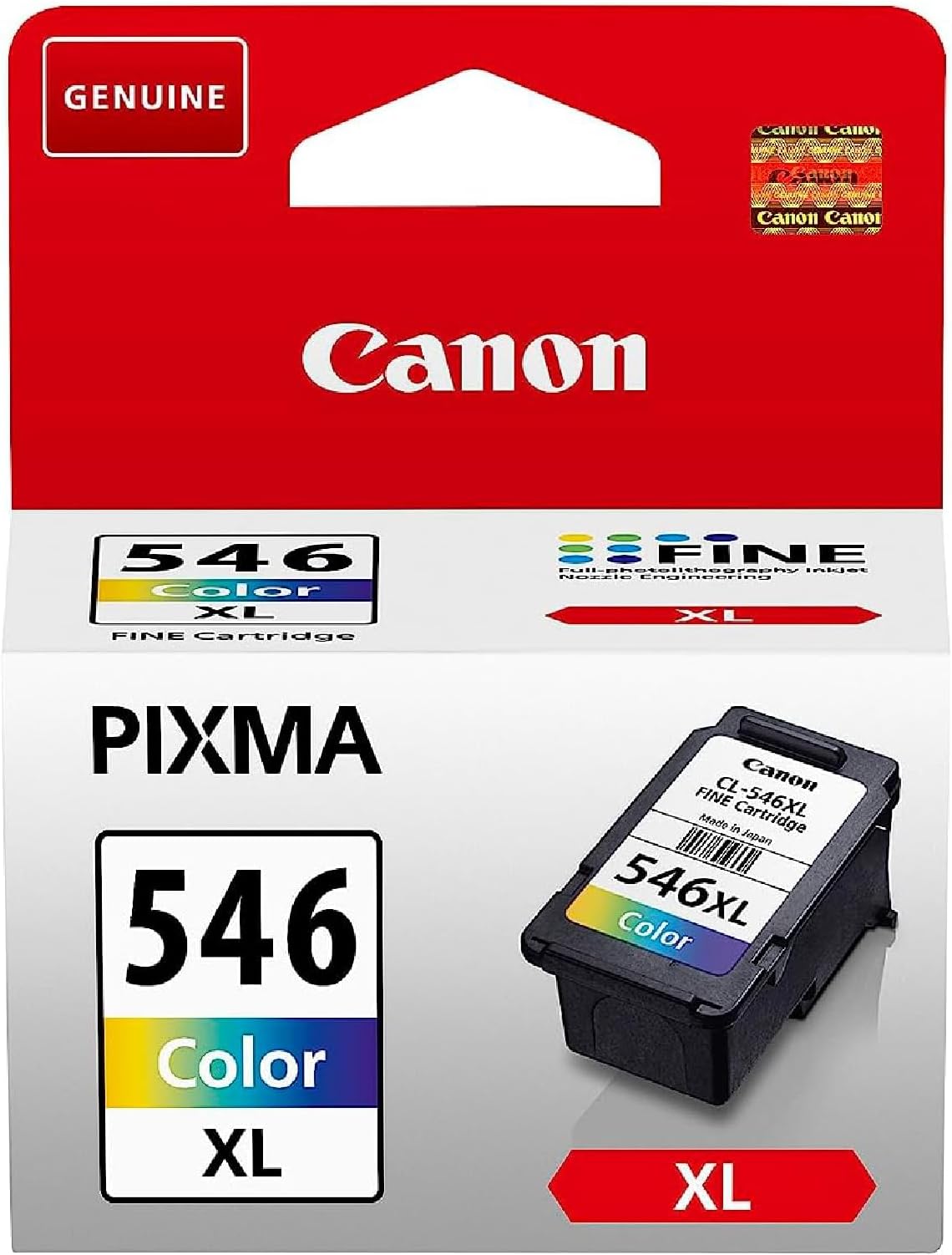 Ink - CL-546XL High Yield Genuine C/M/Y Colour Printer Ink Cartridge - Prints Up to 300 A4 Pages (1 x Cartridge)