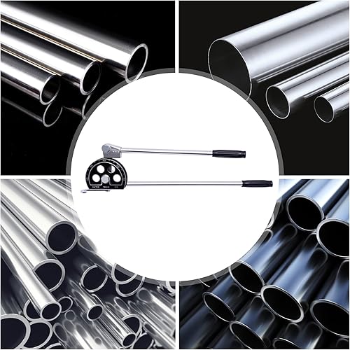 Miniatura 7 de Dobladora de tubos, 3/4 pulgadas OD Pipe Bending Capacity 180 grados Manual Curvado con mango antideslizante, para tubos de aluminio y acero