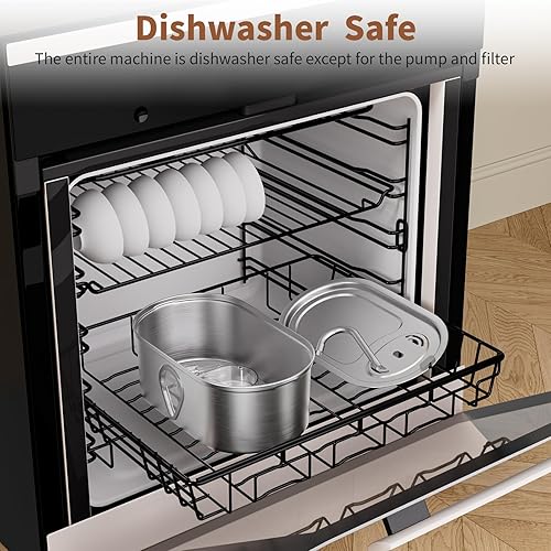 Miniatura 8 de Fuente de acero inoxidable para gatos, fuente para beber para gatos, fuente de agua para mascotas en el interior, fuente de agua para perros con