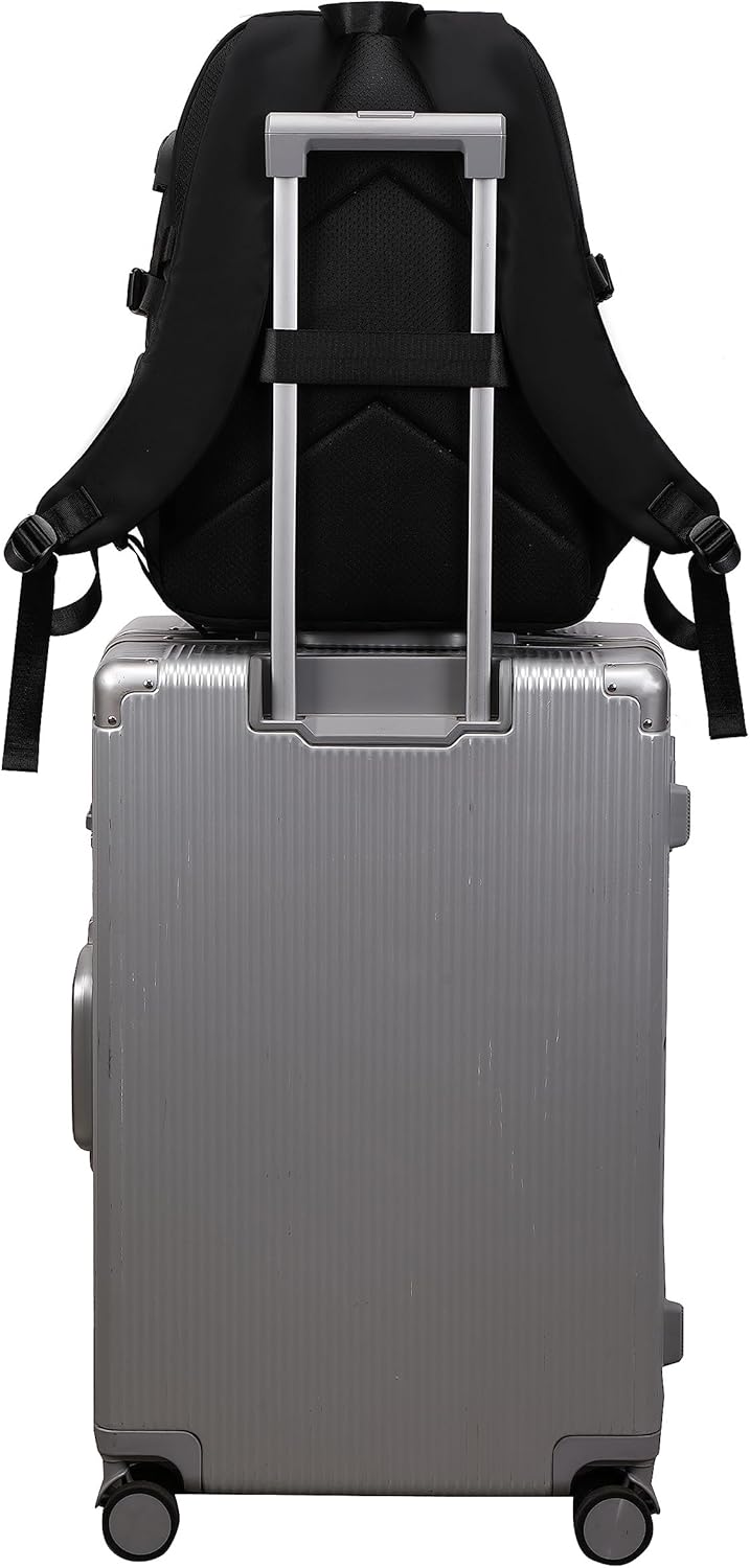 Joymoze Women Fashion Travel Backpack Set Roomy Laptop Rucksack Set Casual Daypack for Girl Black - Image 5