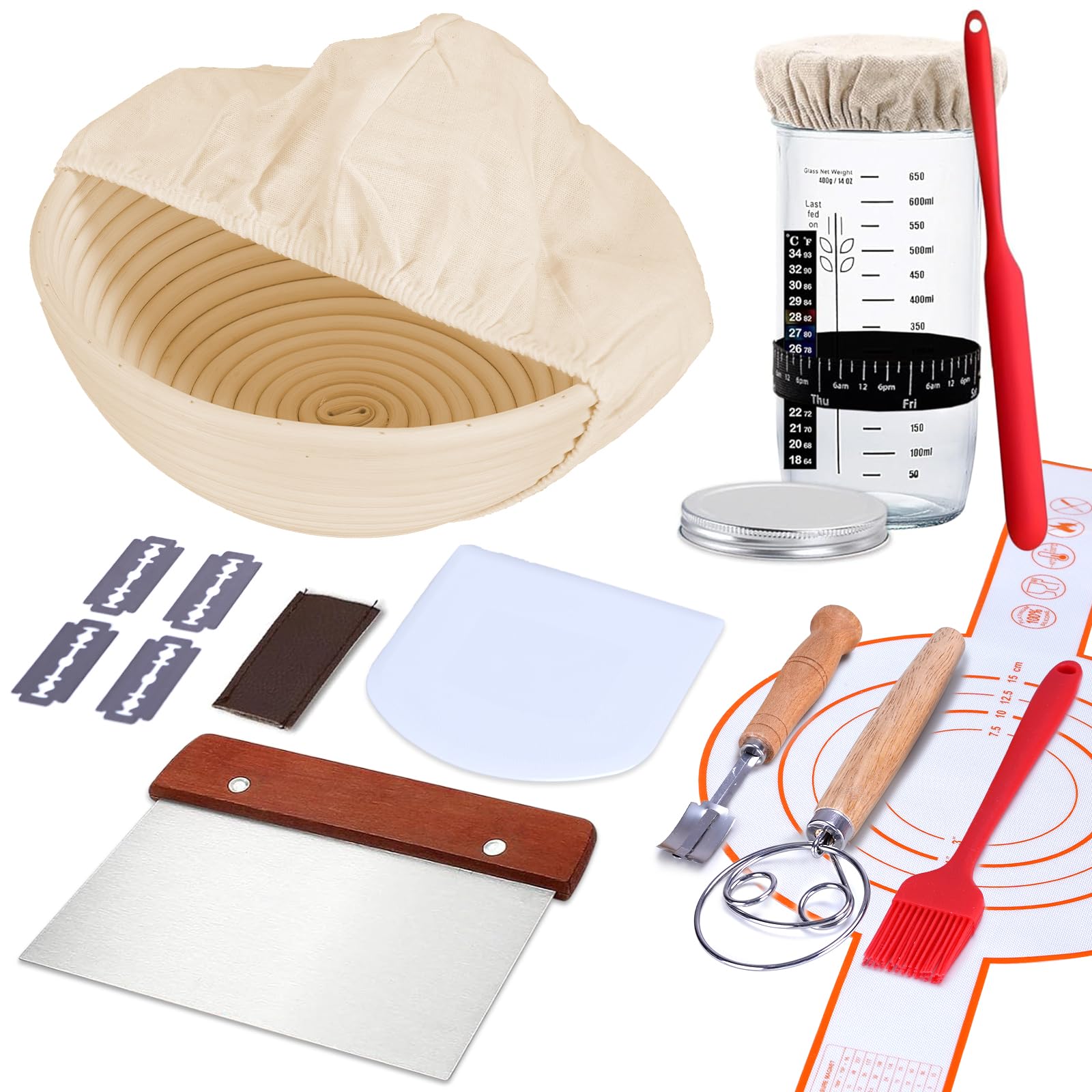 HEBEICRMY Complete Sourdough Starter Kit
