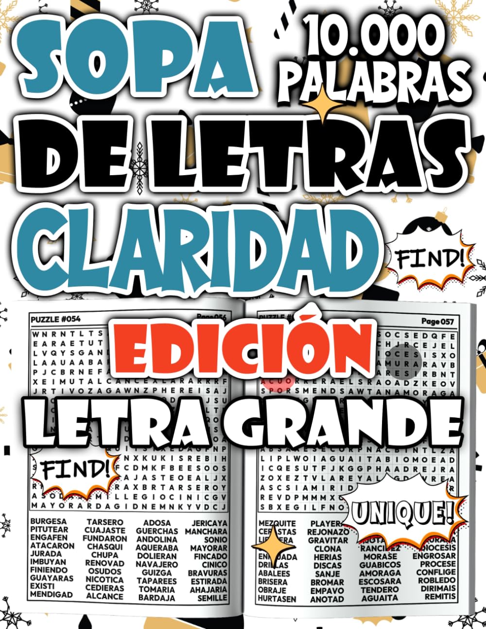 Sopa de Letras de 10.000 Palabras – Edición Claridad Mental para Mejorar la Atención y la Paz Interior (Colección de sopas de letras - rompecabezas para relajarse y divertirse)