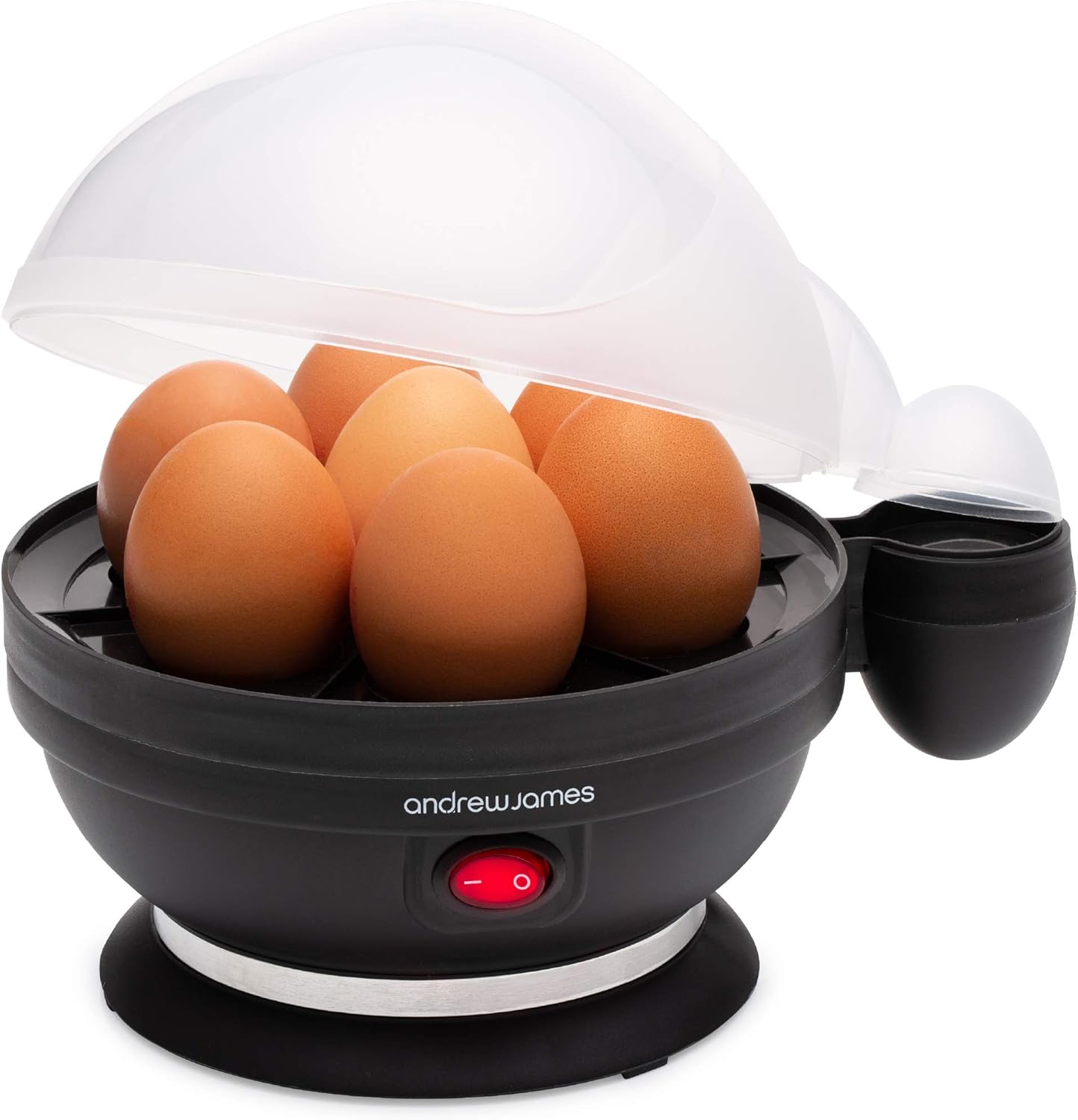 Andrew James Egg Boiler Poacher Electric Cooker with Steamer Attachment