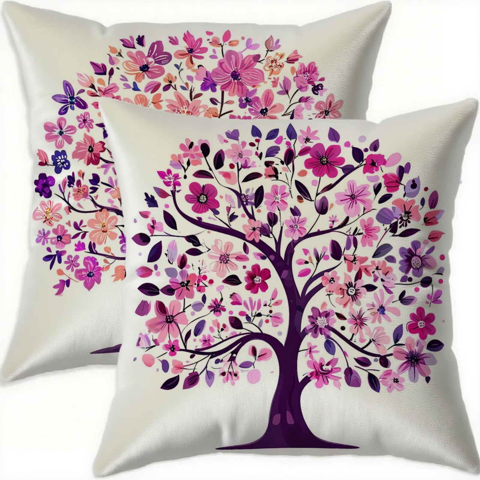Housse de coussin 80x80cm en velours violet haut de gamme imperméable