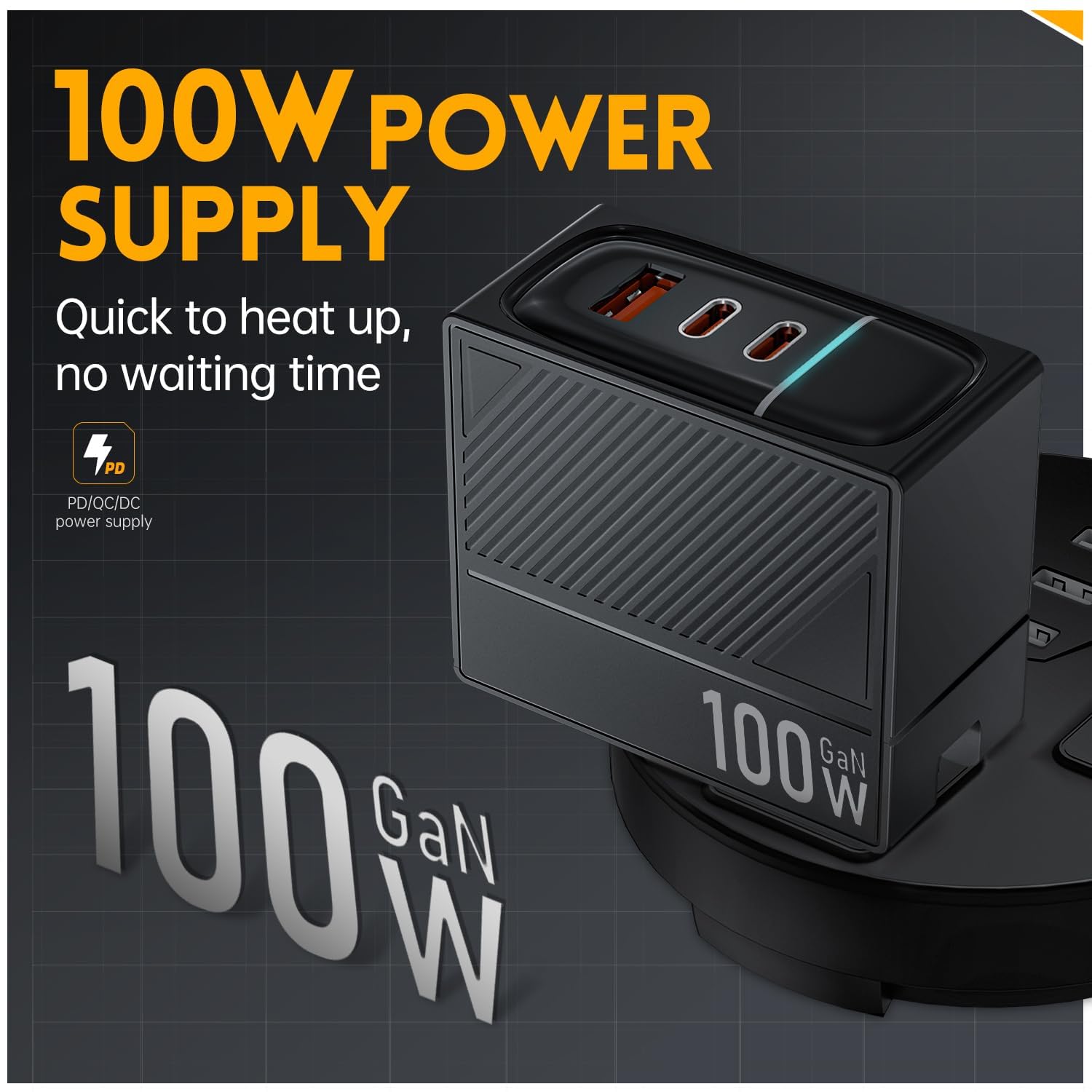 Kit Saldatore Portatile,HS-02B 100W Riscaldamento Rapido 2S 100-450°C Alimentazione DC 9-24V 3 Punte Di Saldatura Strumento Digitale Intelligente a Penna per Saldatore per Riparazioni