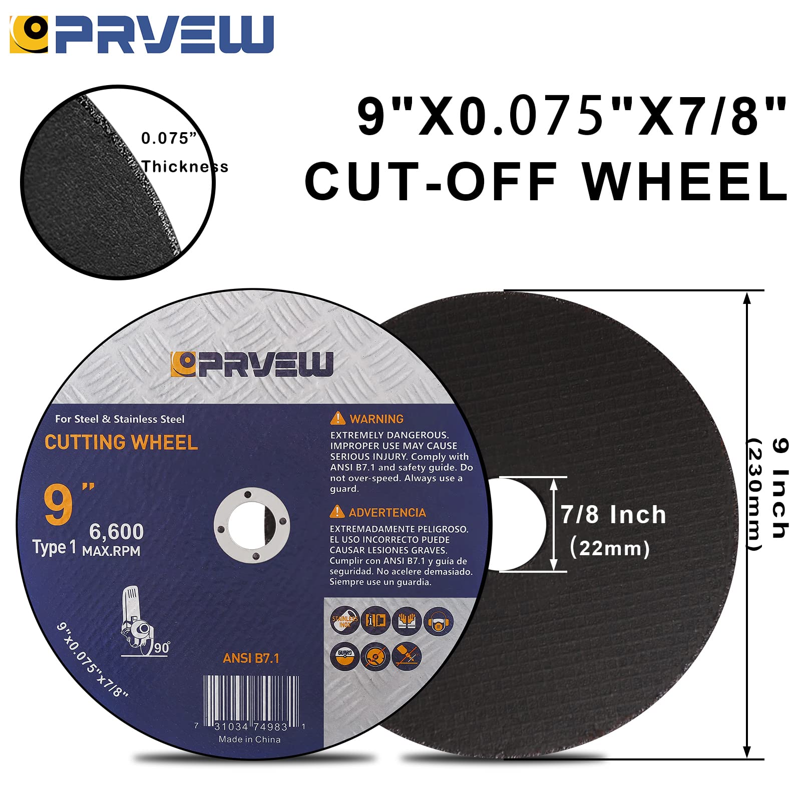 Cut Off Wheels - 10 Pack, 9 Inch -2