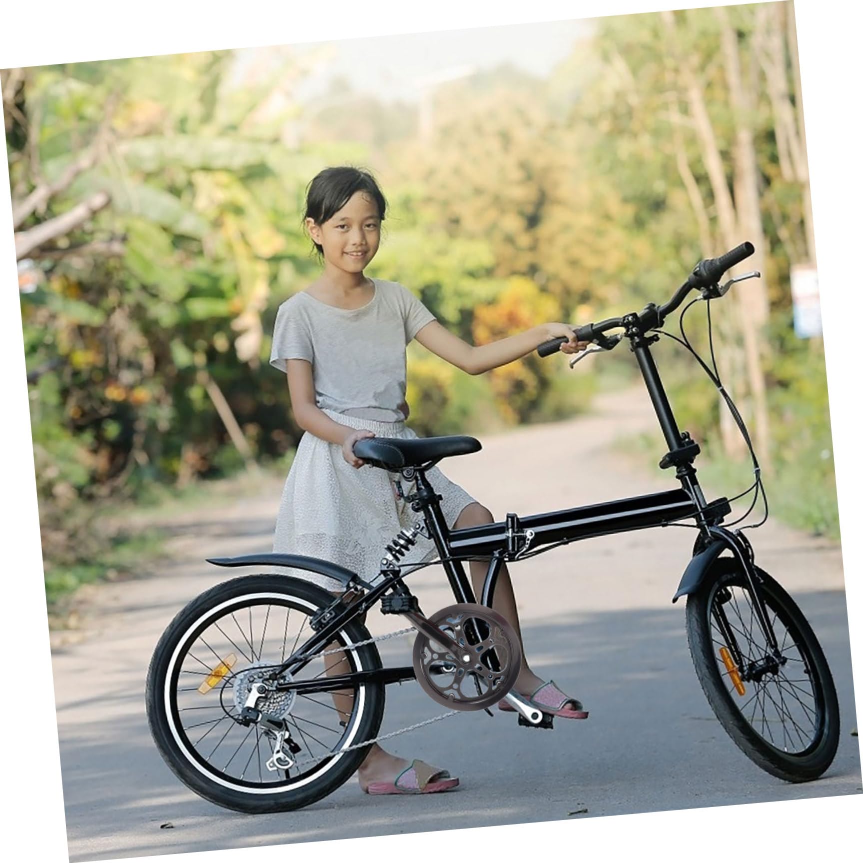 Outanaya Guarnitura Singola Bici 170 MM Corona 52 Denti in Ferro Pedivella Cava Resistente per Bici da Corsa e Scatto Fisso Accessorio Ricambio Trasmissione Ciclismo
