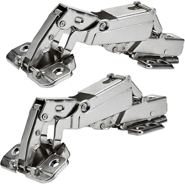 TamBee 175 Degree Cabinet Hinges Kitchen Cupboard Doors Hinges Concealed Soft Close Hinges for Kitchen Cupboards Wardrobe Hinges, 1 Pair (Full Overlay)