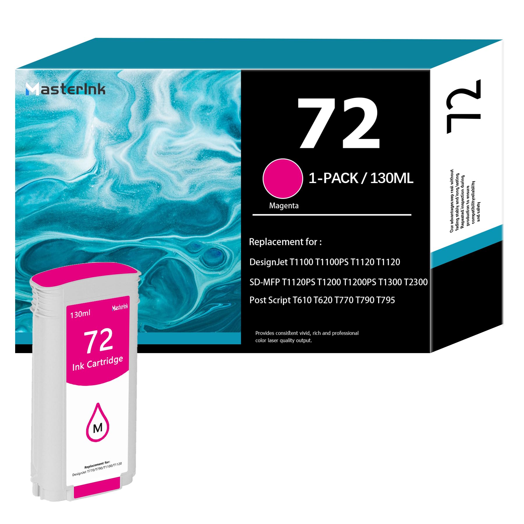 Amazon.com: 72 Magenta a Ink Cartridge C9372A Compatible