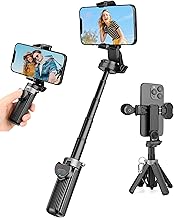 Victiv Mini Extendable Selfie Stick, 3-in-1 Portable Selfie Stick Tripod for Mobile, Tripe Telemovelde Desktop with Remote Control, Mobile Stand for iPhone 16 15 14 13 12 11 & Android