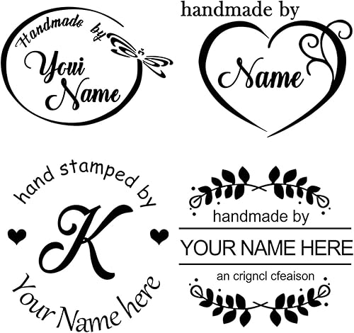 Sellos personalizados personalizados  Sello hecho a mano redondo 1-58 pulgadas de diámetro