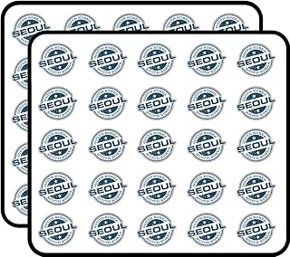 Seoul South Korea Grunge Travel Stamp Art Decor Sticker for Scrapbooking, Calendars, Arts, Kids DIY Crafts, Album, Bullet Journals 50 Pack