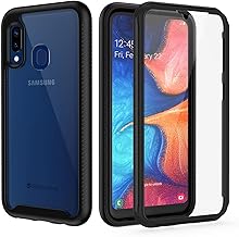 seacosmo Coque A20e, Coque Galaxy A20E Antichoc Transparente Étui [avec Protège-écran] Full Body Protection Résistante Ultra Fine Bumper Housse Portable Coque pour Galalxy A20e - Noir