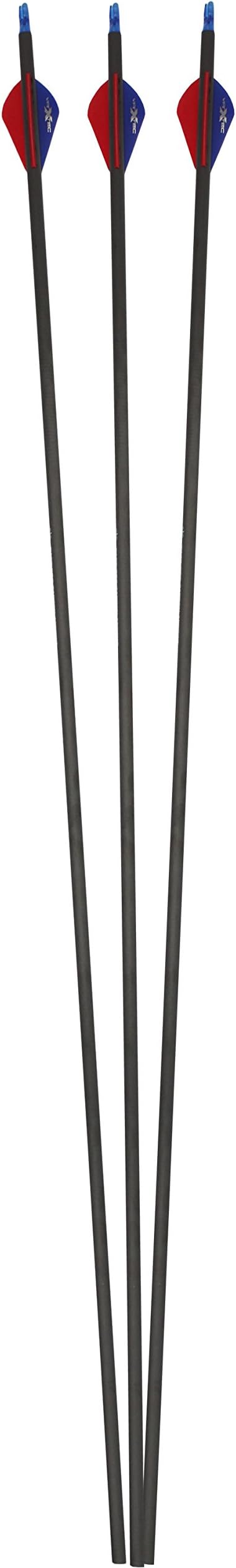 SAS Rage 30" 350 Carbon Arrows with 2" Vanes - 12/Pack for Archery Bows (2" VaneTec Vanes)