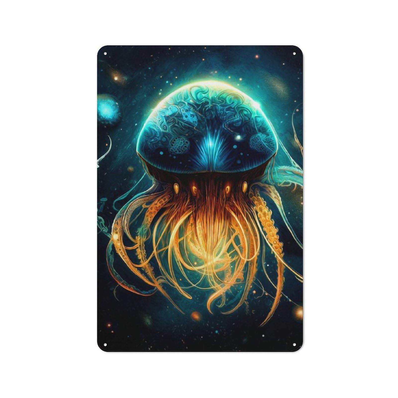 Junmoney Octopus Retro Tin Sign 30X20cm For Pub Or Café, For Collectors Building A Themed Wall Display