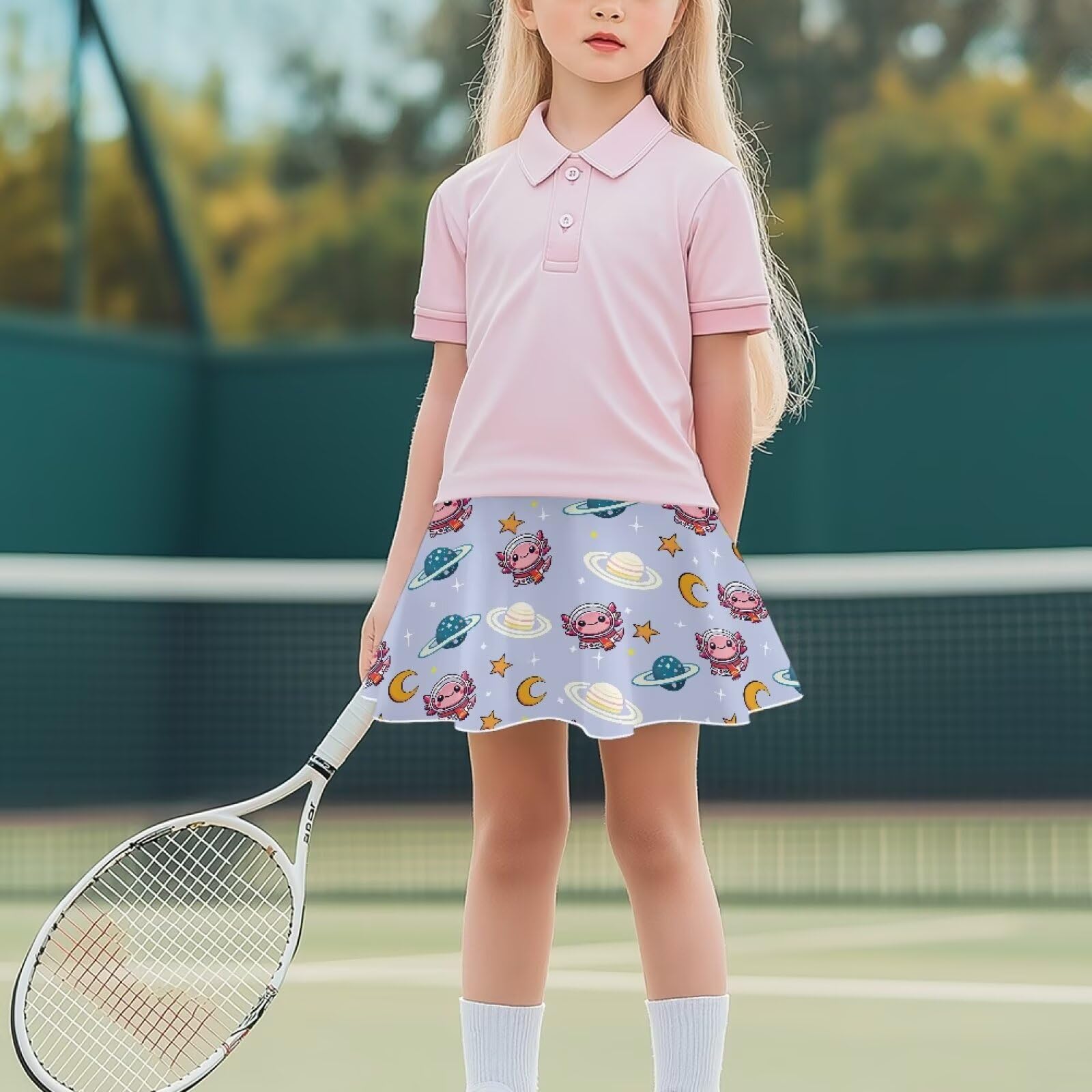 Falda plisada con pantalones cortos para niñas, para yoga, golf, correr, bailar, tenis, cintura elástica con bolsillos