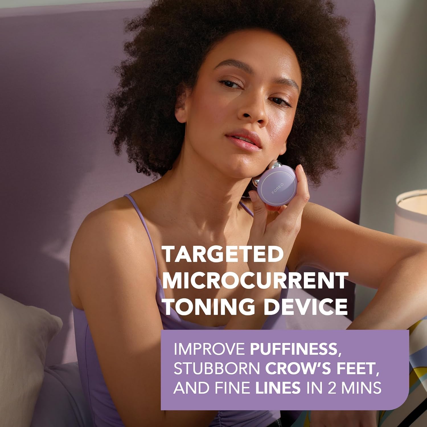 FOREO Bear mini App-Connected Microcurrent Facial Toning Device with 3 Intensities, Lavender - Image 2