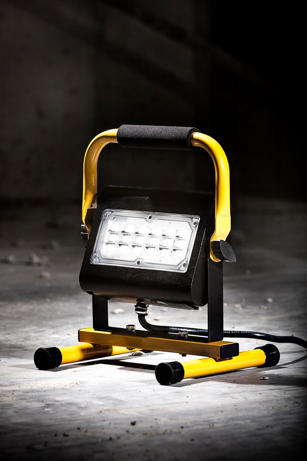 ProLight 411030 Probuilt Slim Series 30-Watt LED Work Light-Single Head w/Floor Stand, Yellow/Black