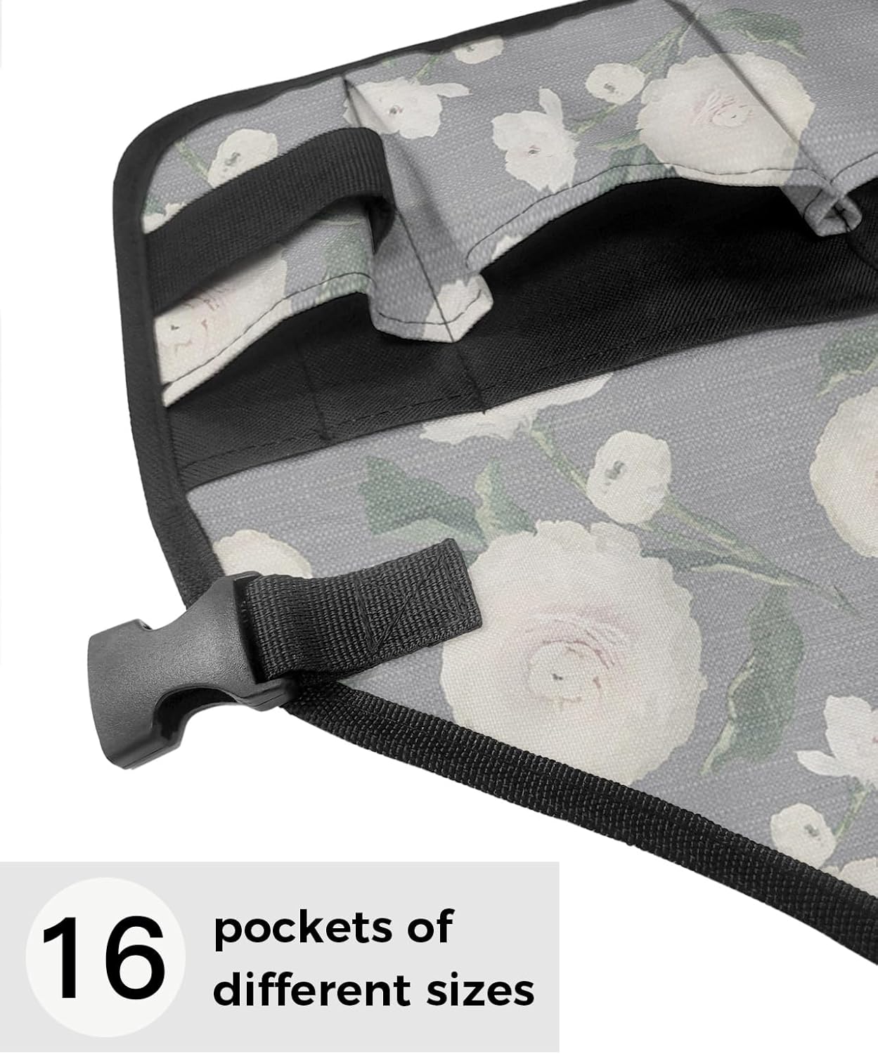 Work Apron for Men Adjustable Woodworking Apron with 16 Pockets Oxford Apron Abstract Colorful Flower Blue Tool Apron