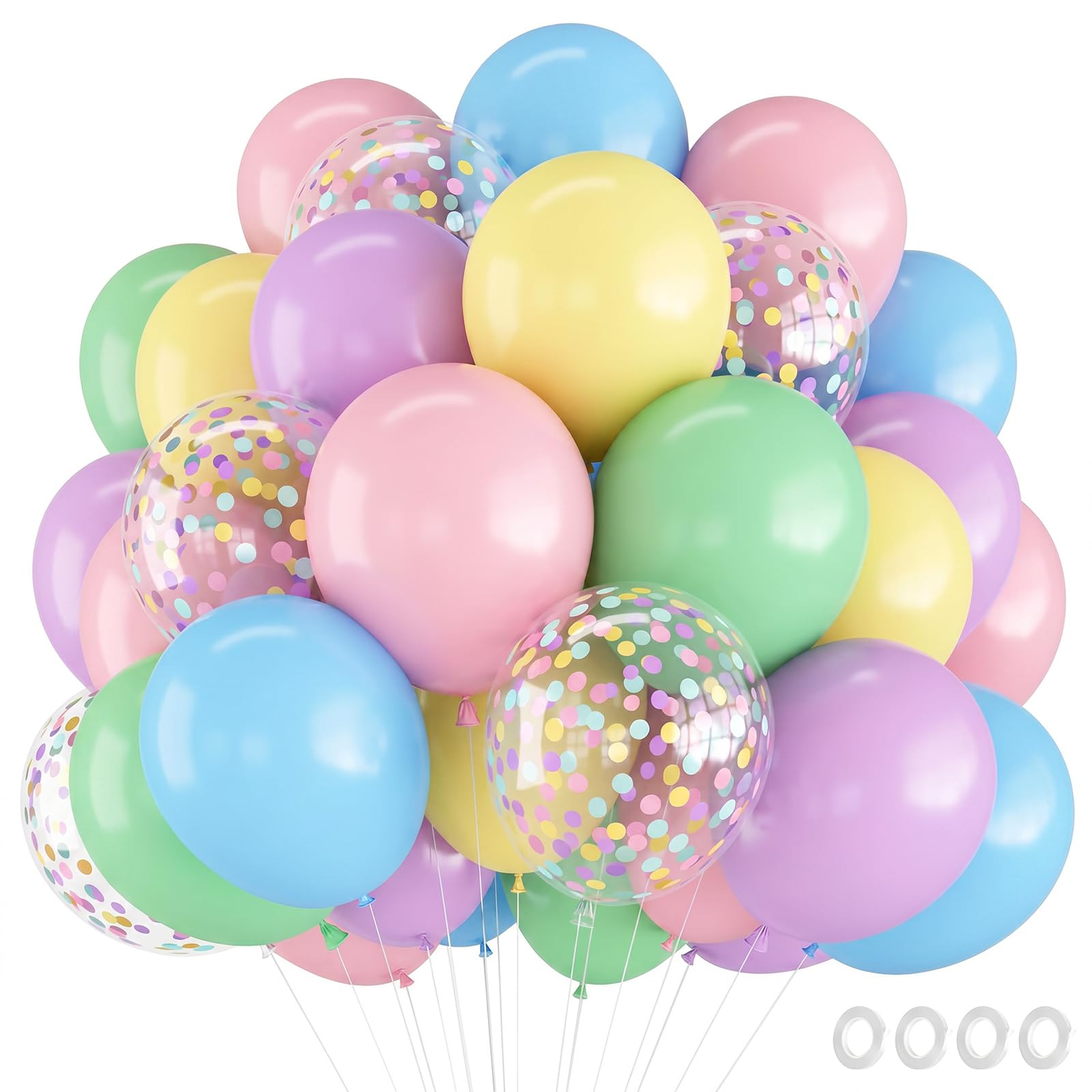 Party Decoration, Helium Balloons (Pastel)