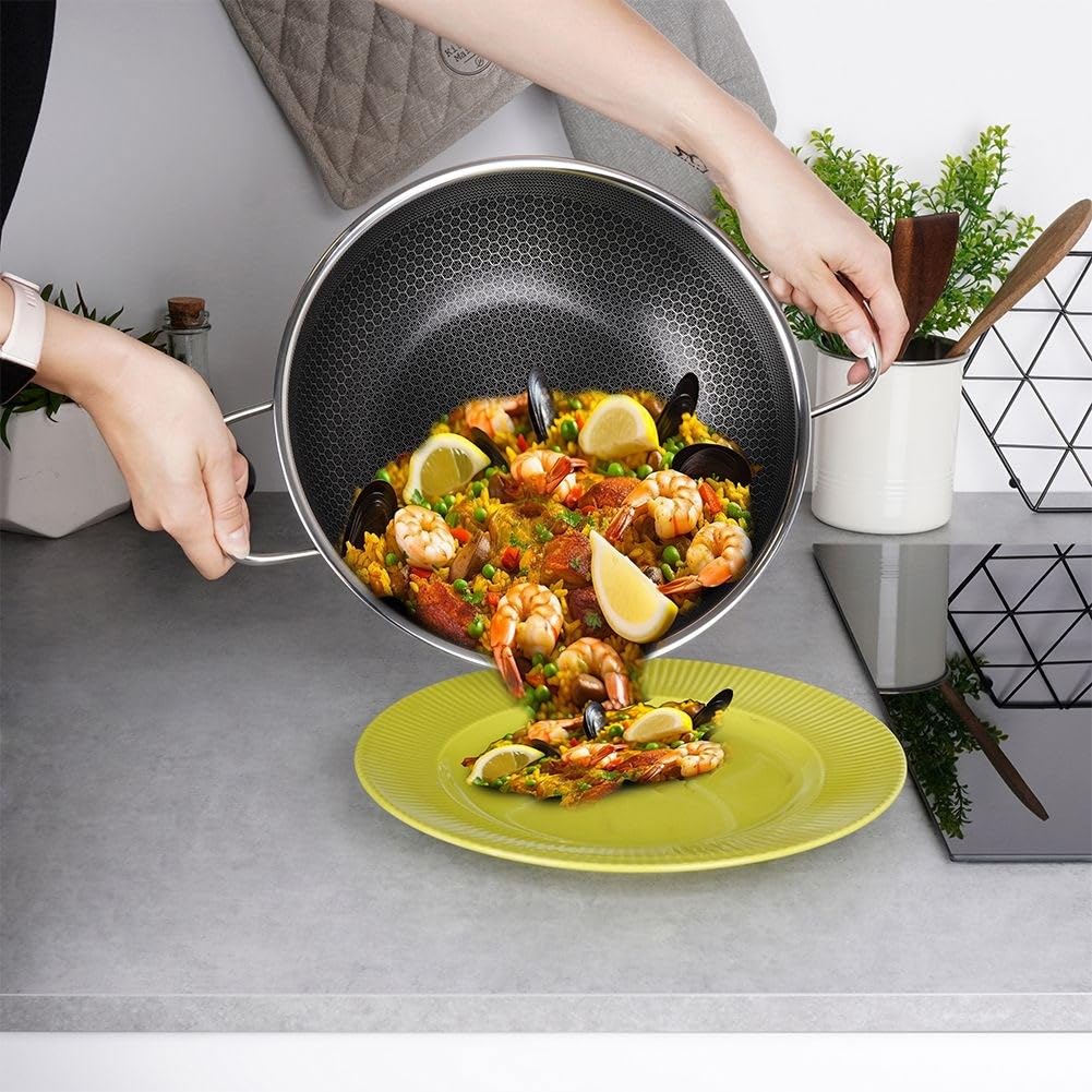 Orion Group Wok Patelnia Patelnia ze stali szlachetnej COOKCELL HYBRYD 28 cm