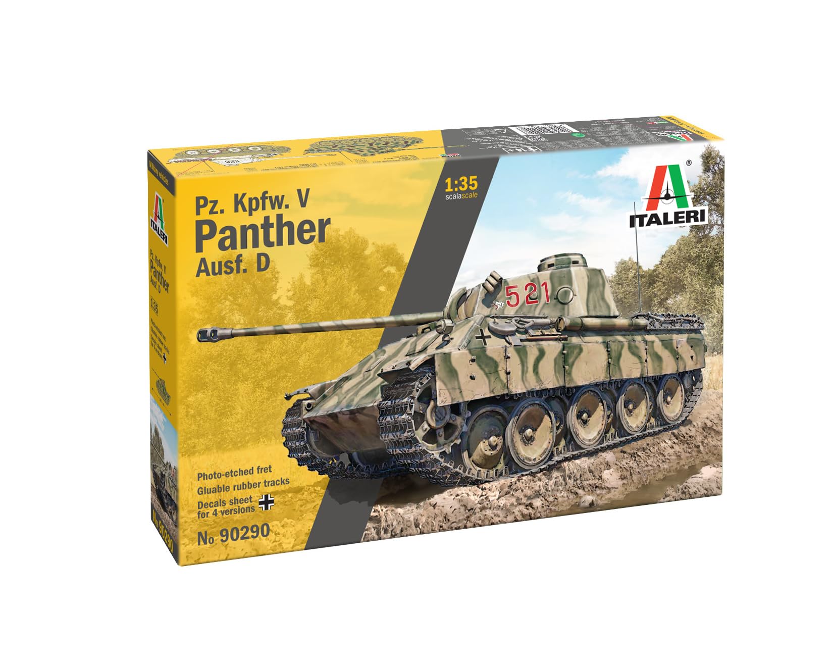 ITALERI 90290 1:35 German Medium Tank Sd.Kfz.171 Panzerkampfwagen V Ausf.D Panth