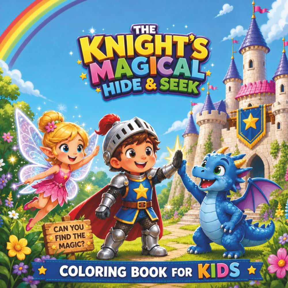 the knight's magical hide & seek: An Enchanting Knight and Dragon Adventure with Fairies - Fun and Easy Large Print Designs for Toddlers and Kids Ages 4-8