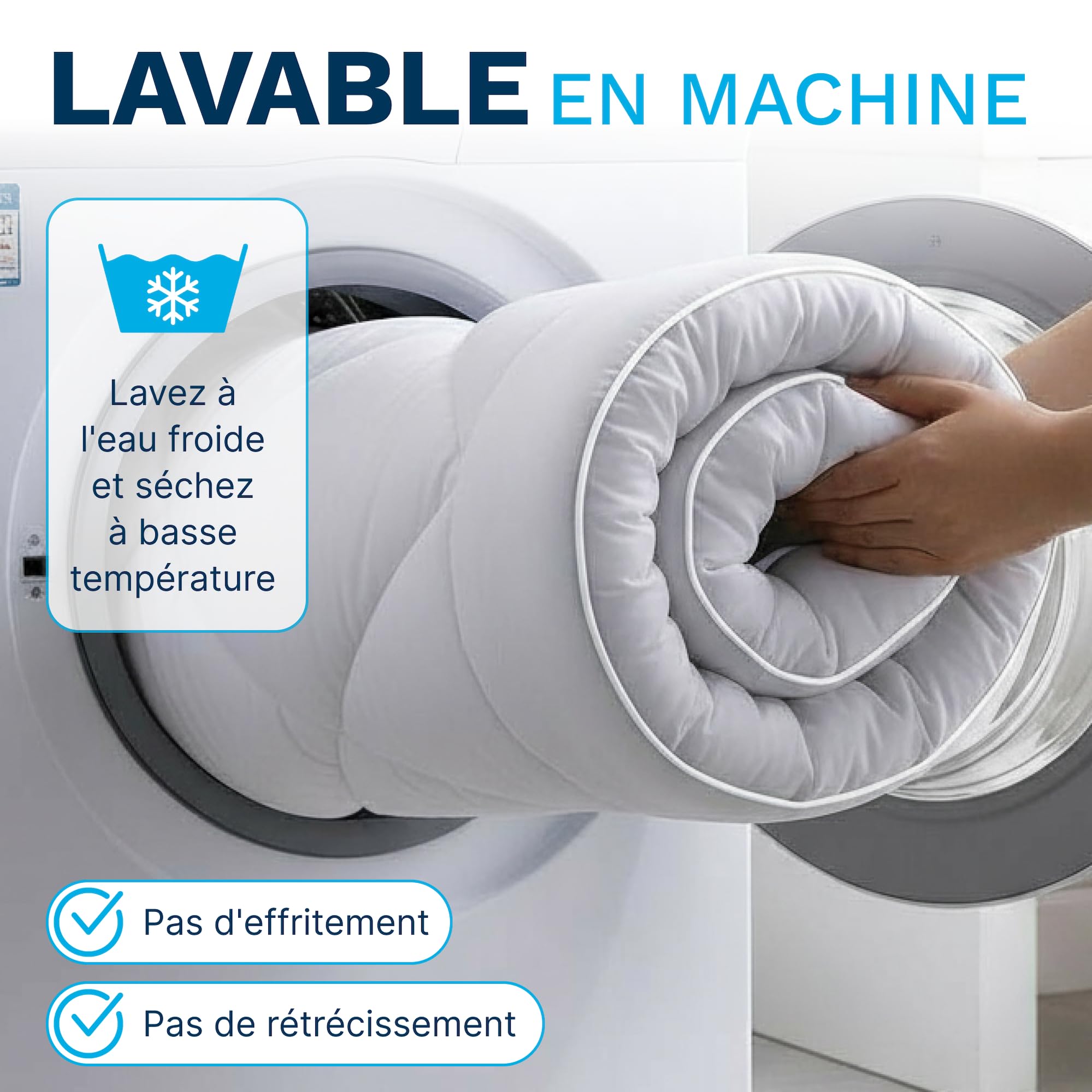 CATAVANA - Surmatelas Confort 80x200 cm - Microfibre Respirante, Hypoallergénique et Anti-acariens - Garnissage 800g - Antidérapant avec Bandes Élastiques - Idéal pour 1 Personne.