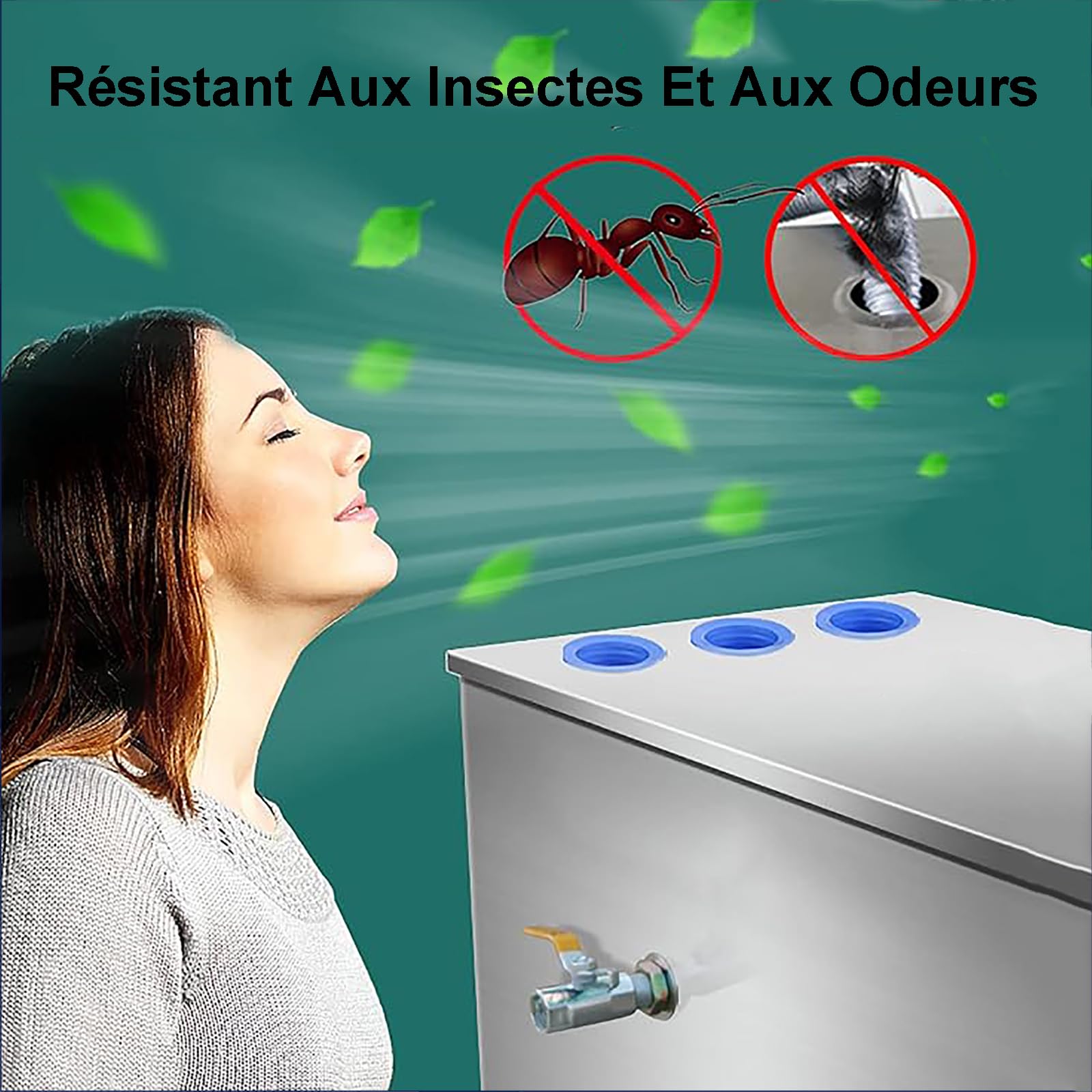 Intercepteur à Graisse, Intercepteur Graisse, Bac à Graisse en Acier Inoxydable avec Déflecteurs Amovibles Séparateur Huile-eau Sous Évier pour Restaurant Usine Maison Cuisine ( Size : 40x25x23cm )