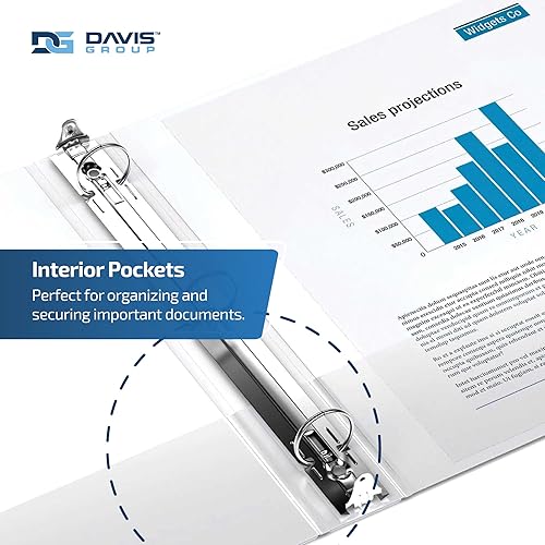 Miniatura 5 de EasyView - Carpetas de alta calidad de 3 pulgadas, carpetas de anillos personalizables para la escuela o el trabajo, paquete de 6, anillos D, color