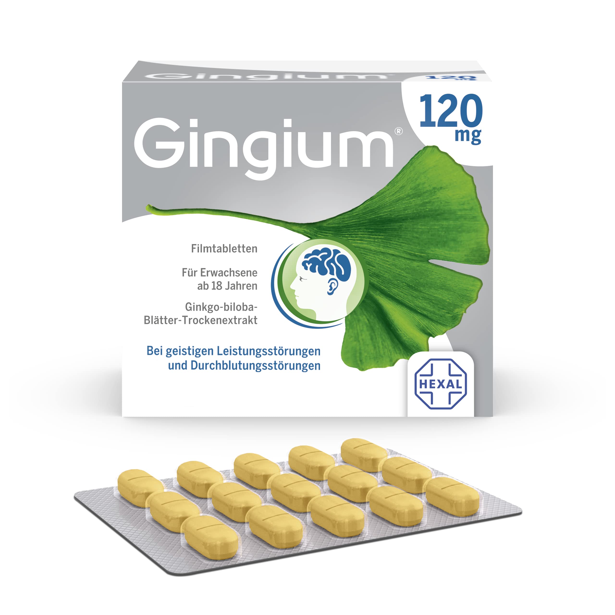 Gingium® 120 mg | Filmtabletten | Bei Vergesslichkeit* handeln | 120 Stk