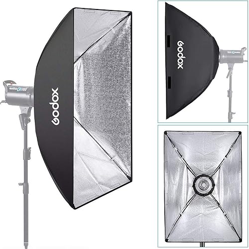 Miniatura 4 de GODOX 20 "x 28" 50 cm x 70 cm Paraguas Rectángulo Portátil Reflector para estudio Fotografía Speedlite Flash (50X70cm Softbox)