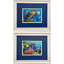 Disneys Finding Nemo & Surfing the Current PAIR of Framed Art Movie Prints